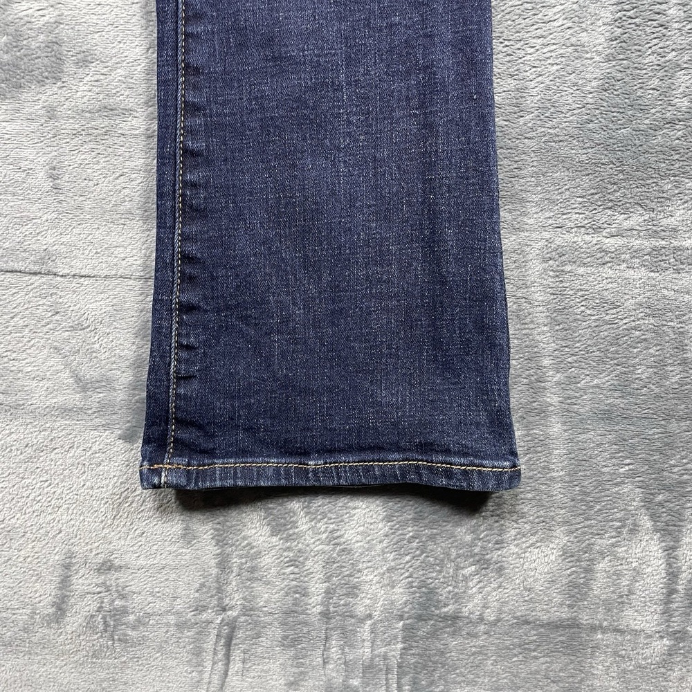 American Eagle Jeans Women 8 Regular Blue Low Rise Skinny Kick Dark Wash Stretch - Picture 3 of 10